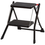 Werner black steel stepstool with wide treads (British brand)