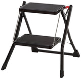 Werner black steel stepstool with wide treads (British brand)