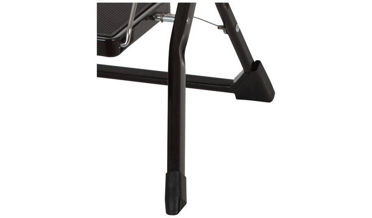 Werner black steel stepstool with wide treads (British brand)