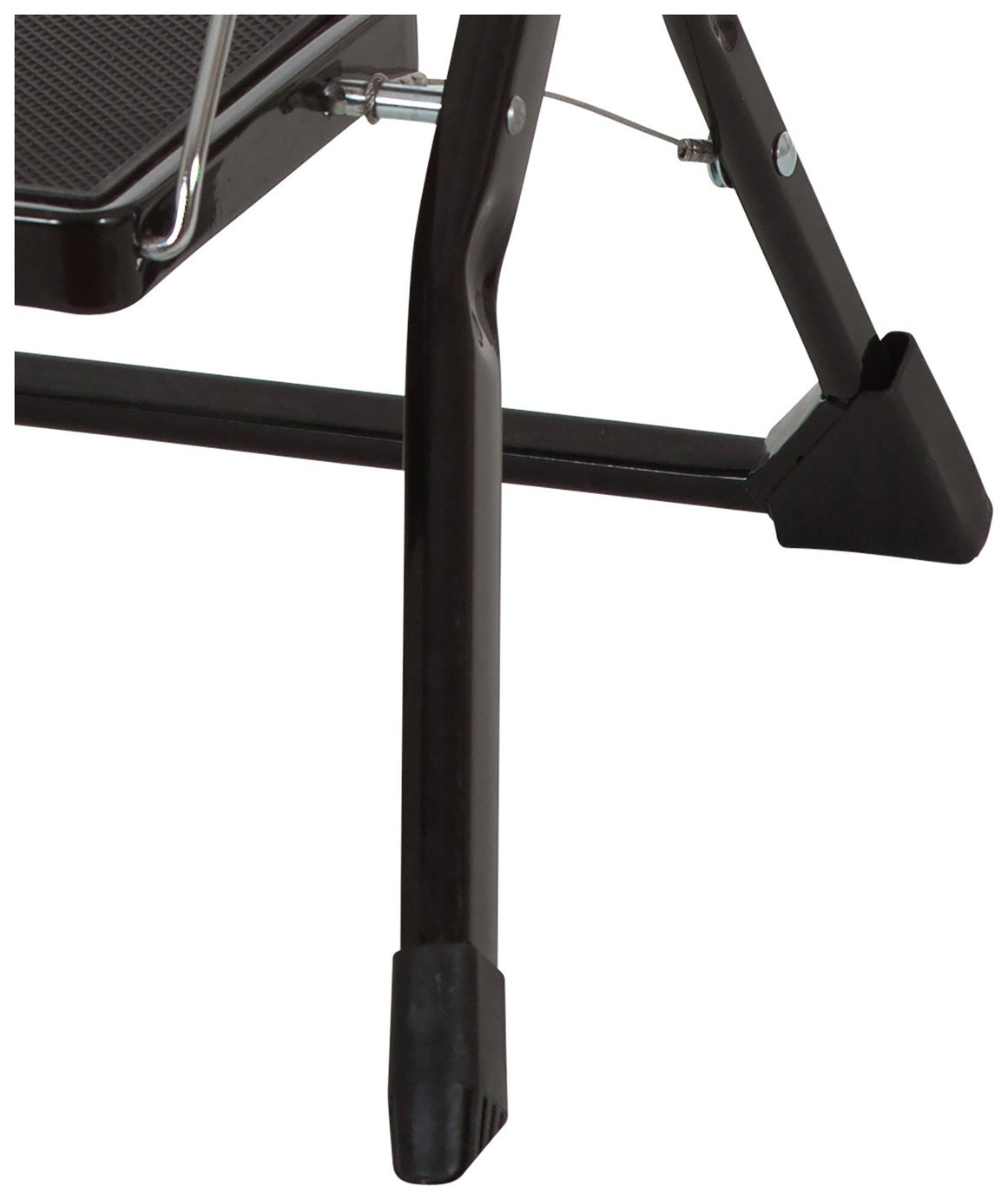 Werner black steel stepstool with wide treads (British brand)