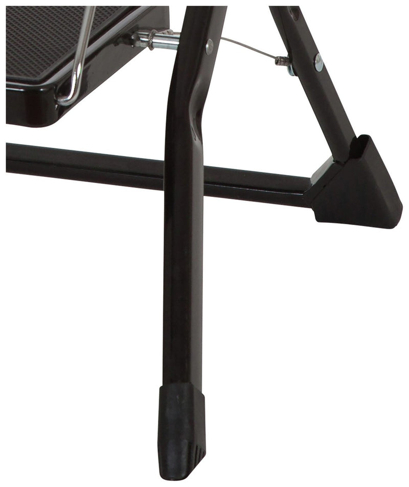 Werner black steel stepstool with wide treads (British brand)