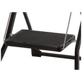 Werner black steel stepstool with wide treads (British brand)