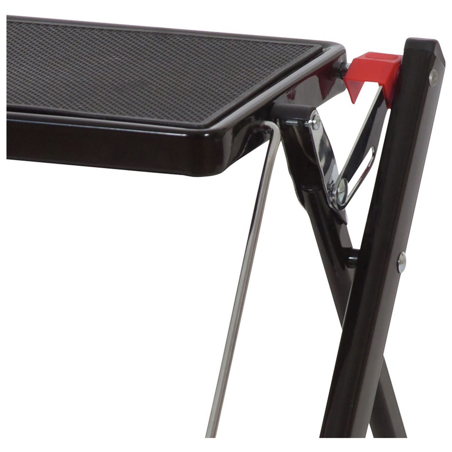 Werner black steel stepstool with wide treads (British brand)
