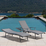 SunVilla Sling Wave Sun Lounger with Folding Arms - Set of 2 GOODS Costco UK