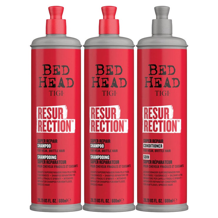 Tigi Bed Head Shampoo and Conditioner Resurrection 3 x 600ml, UK version