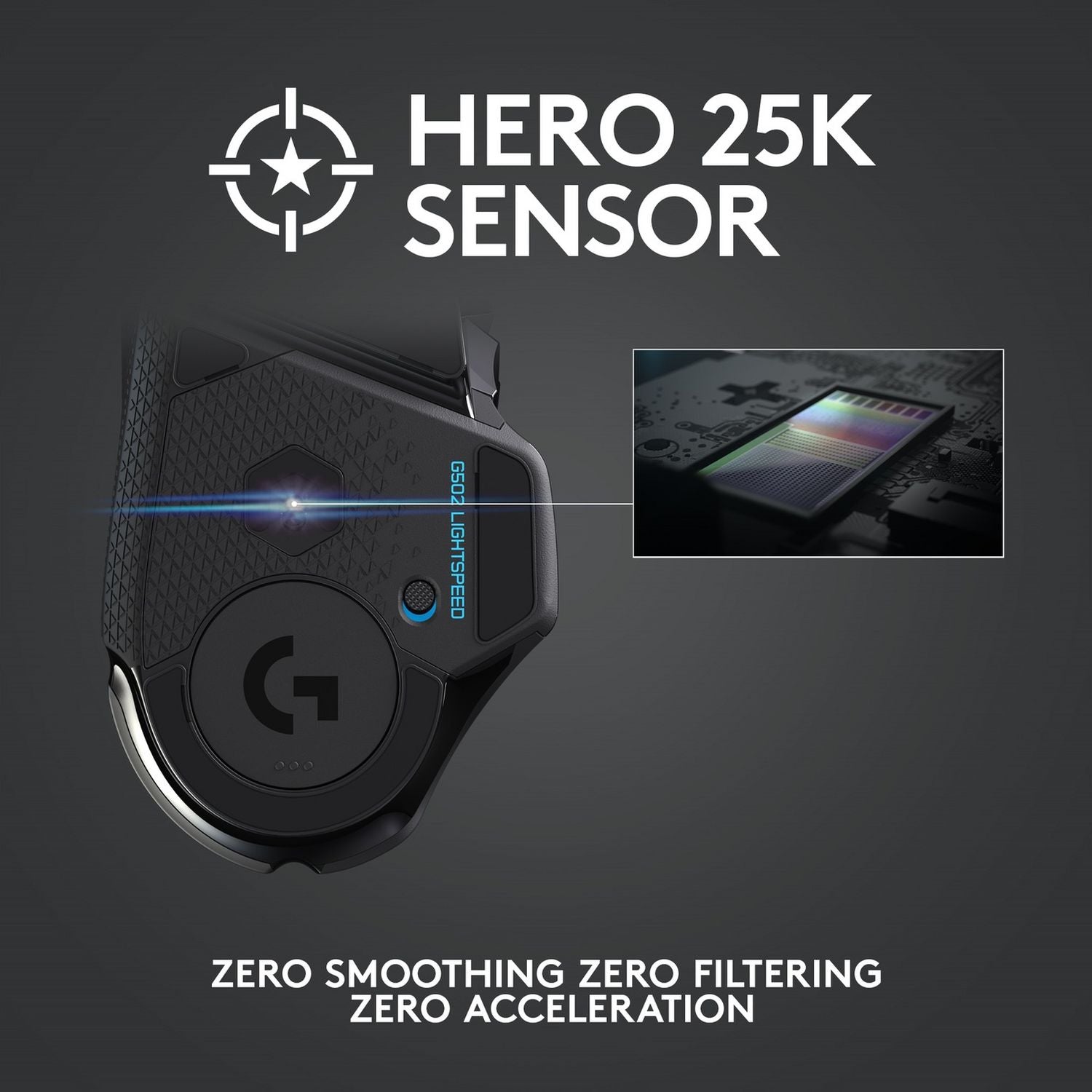 Logitech G502 Hero Lightspeed wireless gaming mouse, imported from the UK