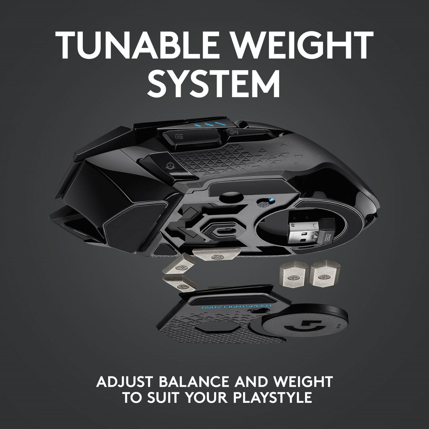 Logitech G502 Hero Lightspeed wireless gaming mouse, imported from the UK