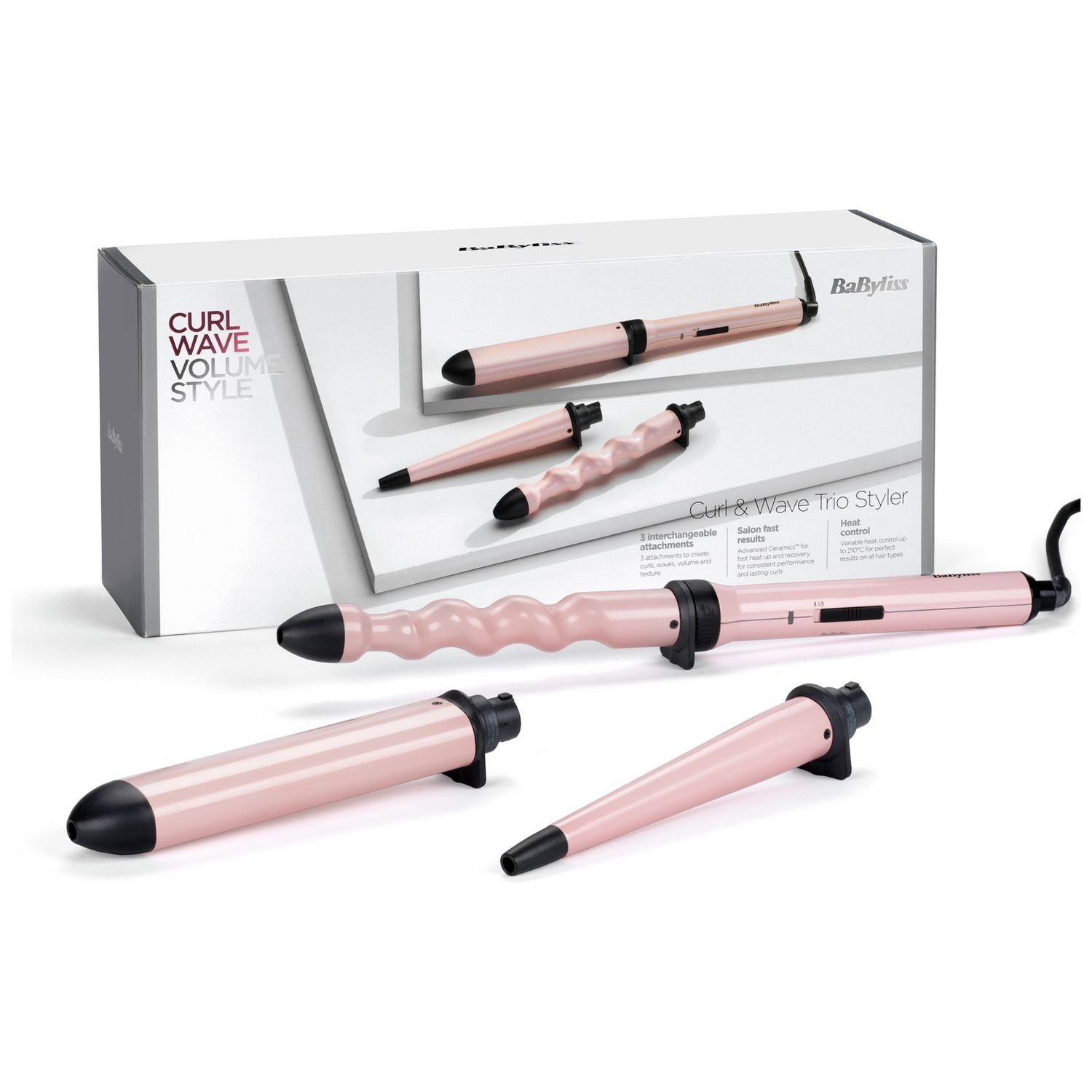 BaByliss curl and wave trio hair curler (British brand)