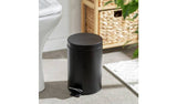 Argos Home 3 litre bathroom pedal bin black, imported from the UK
