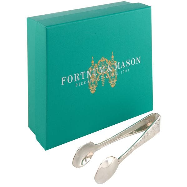 Fortnum & Mason Louis Philippe silver-plated sugar tongs, UK version