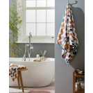 Habitat Brights Geo Tufted hand towel in multicolour, 2 pack, UK version