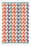 Habitat Brights Geo Tufted hand towel in multicolour, 2 pack, UK version