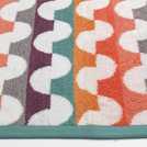 Habitat Brights Geo Tufted hand towel in multicolour, 2 pack, UK version