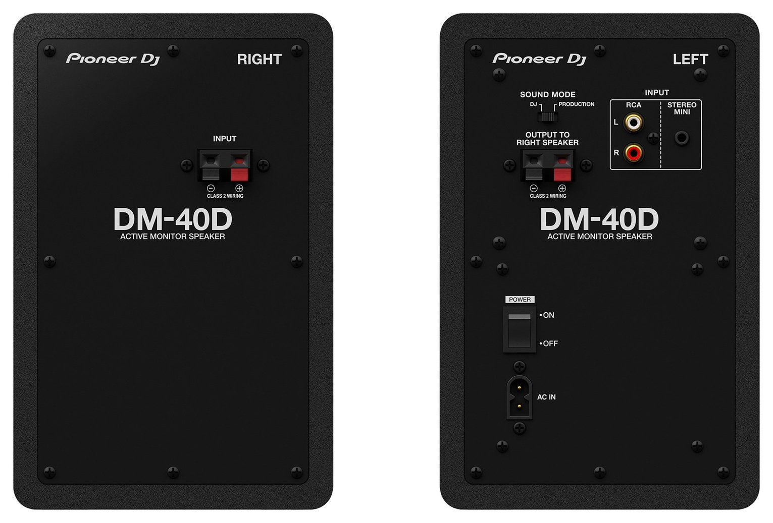 Pioneer DJ DM-40D speakers, imported from the UK
