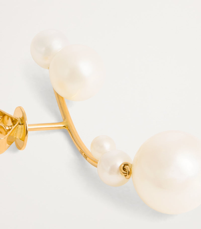 Sophie Bille Brahe yellow gold pearl single earring, UK version