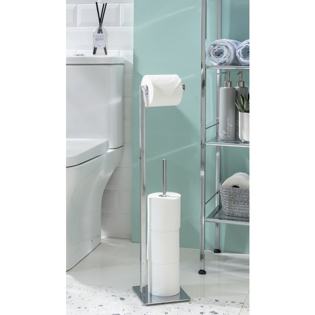 Argos Home freestanding toilet roll holder chrome, UK version