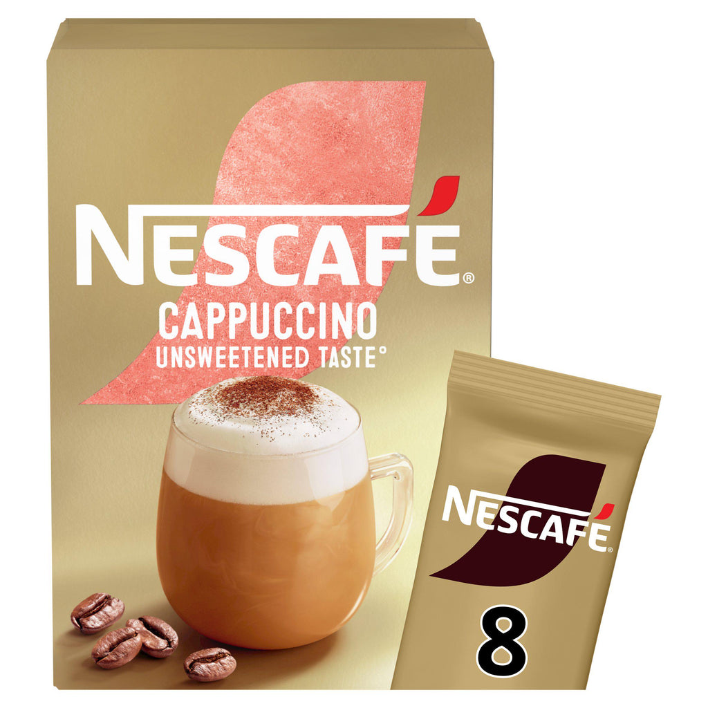 Nescafé Gold Cappuccino Unsweetened Instant Coffee Sachets x8