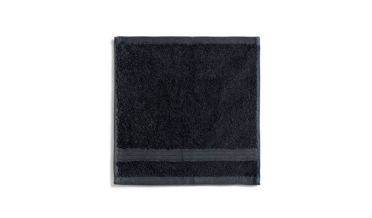 Habitat Egyptian Cotton 2 Piece Face Cloths - Slate Grey