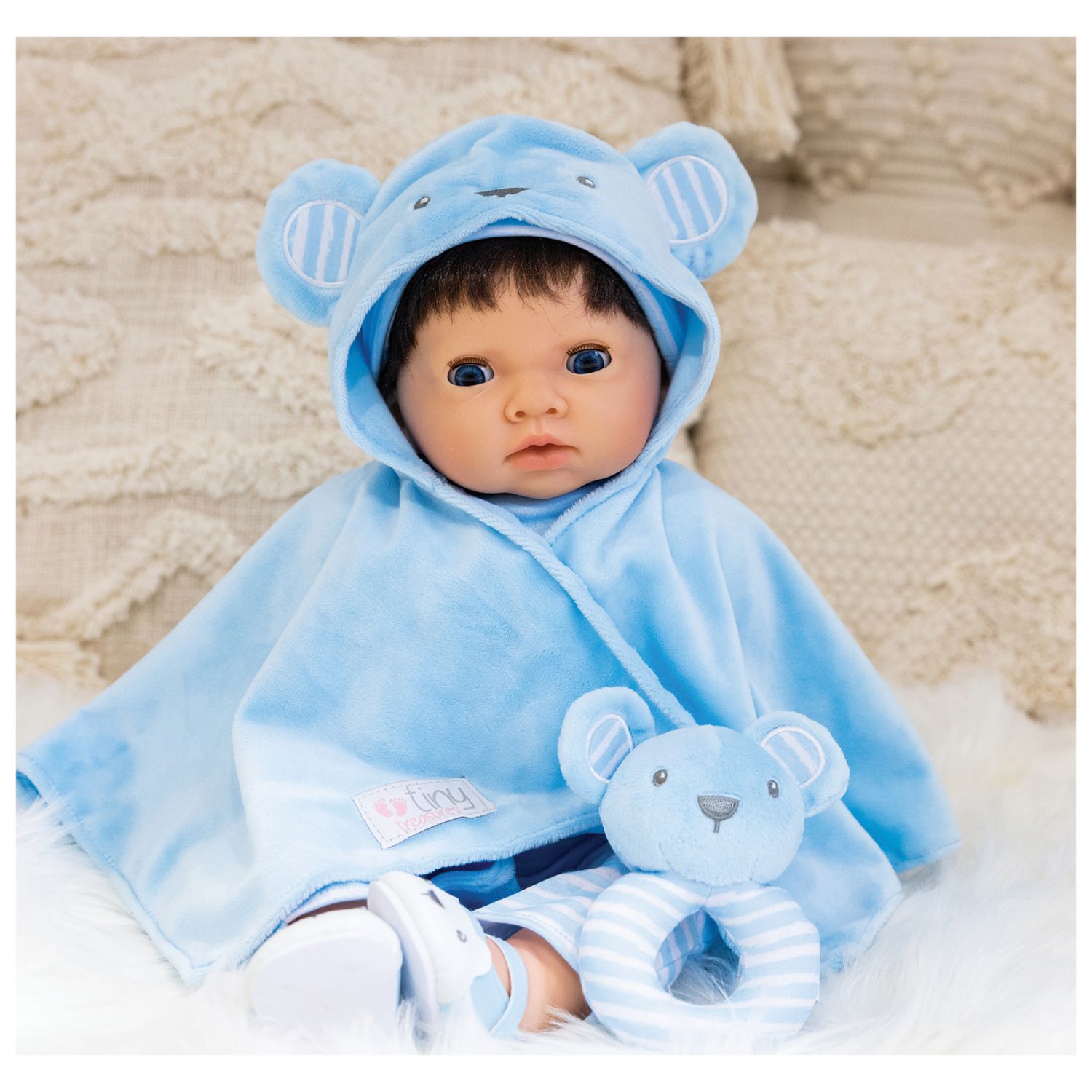 Tiny Treasures Blue Bear doll accessory set (British brand)
