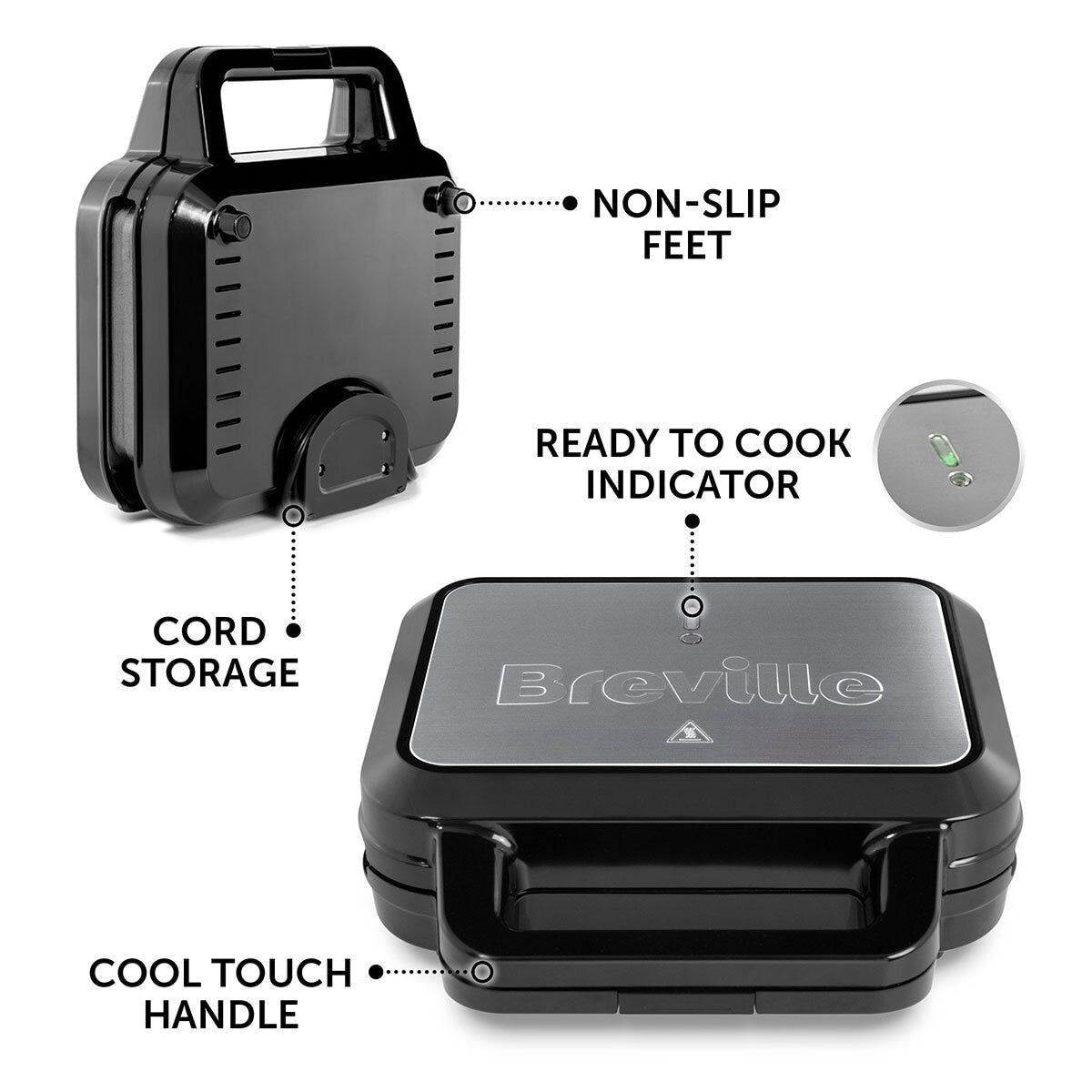 Breville 3 in 1 Sandwich, Waffle and Panini Maker, VST098 GOODS Costco UK