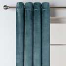 Habitat Ink Velvet Eyelet Curtains 229x229cm, UK version