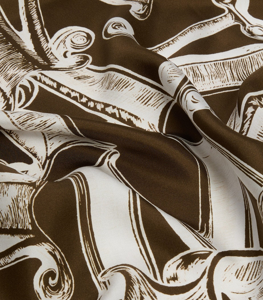 Max Mara silk logo scarf 90cm, imported from the UK