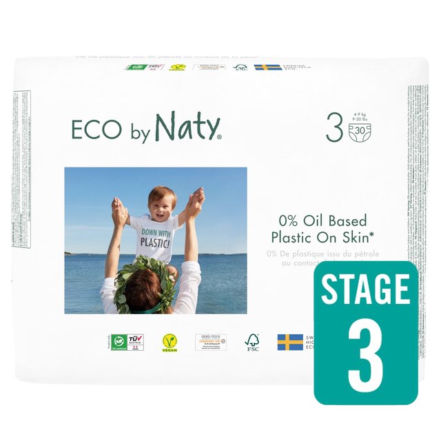 Eco by Naty Nappies Size 3   30 per pack GOODS M&S   