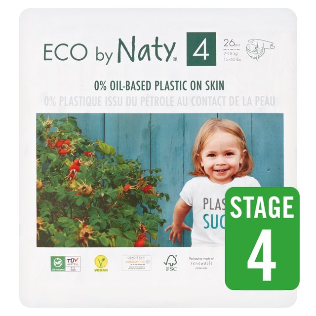 Eco by Naty Nappies Size 4   26 per pack GOODS M&S   