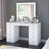 Tresanti Alexandra Double Pedestal Vanity Table with LED Lit Mirror GOODS Costco UK