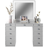 Tresanti Alexandra Double Pedestal Vanity Table with LED Lit Mirror GOODS Costco UK