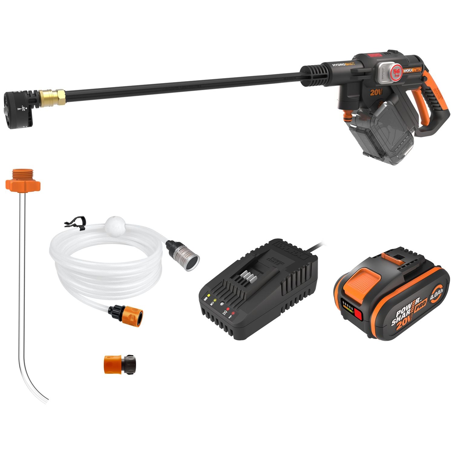 Worx Nitro High-Flow Hydroshot 20V pressure washer (British brand)