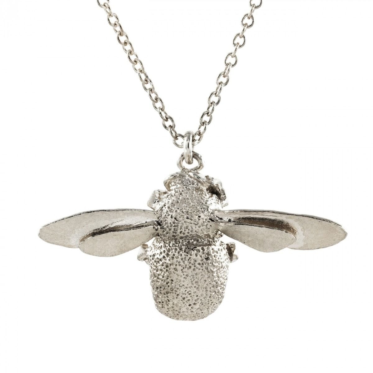 Alex Monroe bumblebee necklace in sterling silver, imported from the UK