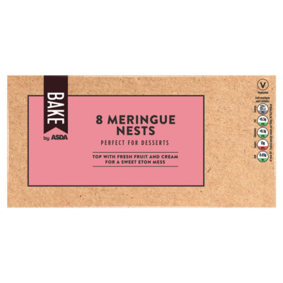ASDA Bake By Asda Meringue Nests 8 Pack- Buy online at McGrocer
