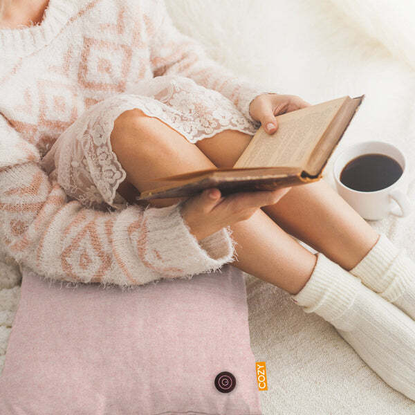 Bodi-Tek Cozy Heated Cushion TOVE 60x45cm cameo pink (British brand)