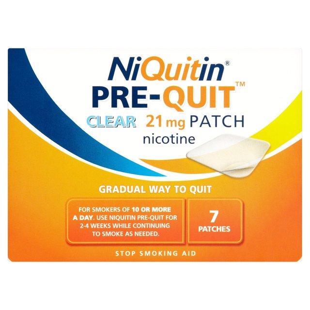 Niquitin Clear 21mg Pre-Quit Patch   7 per pack GOODS M&S   