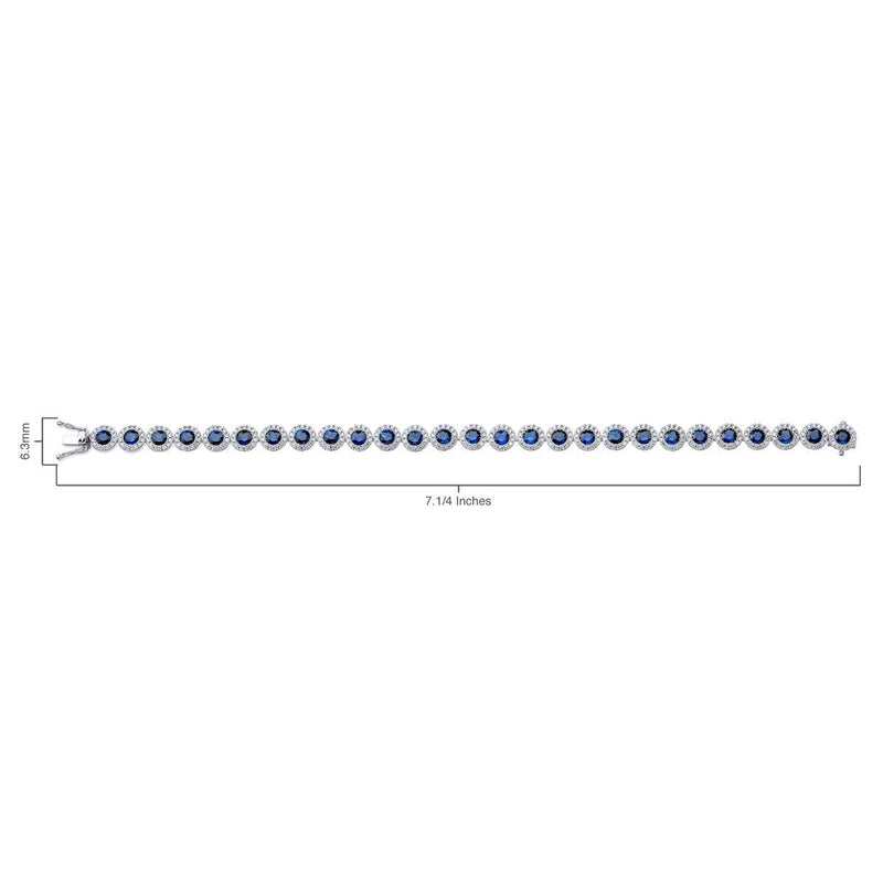 Costco blue sapphire diamond bracelet 18ct white gold (British brand)