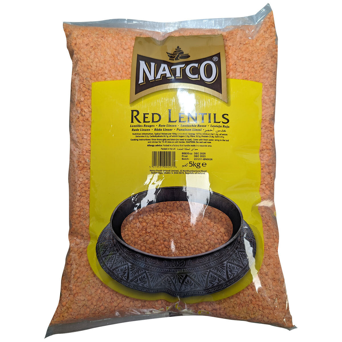 Natco Red Lentils, 5kg GOODS Costco UK