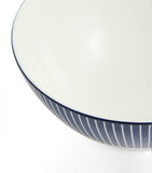 Wedgwood Gio Blue cereal bowl with pinstripe pattern, 16cm diameter (British brand)