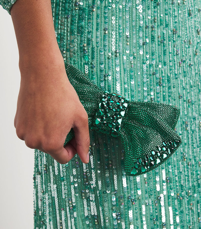 Judith Leiber Harrods bow clutch bag crystal embellished - British product