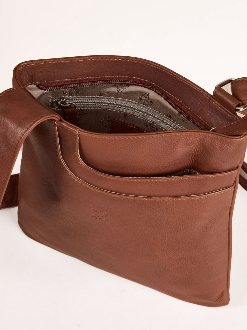 Lakeland Leather navy blue Allerdale cross-body bag (British brand)