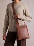 Lakeland Leather navy blue Allerdale cross-body bag (British brand)