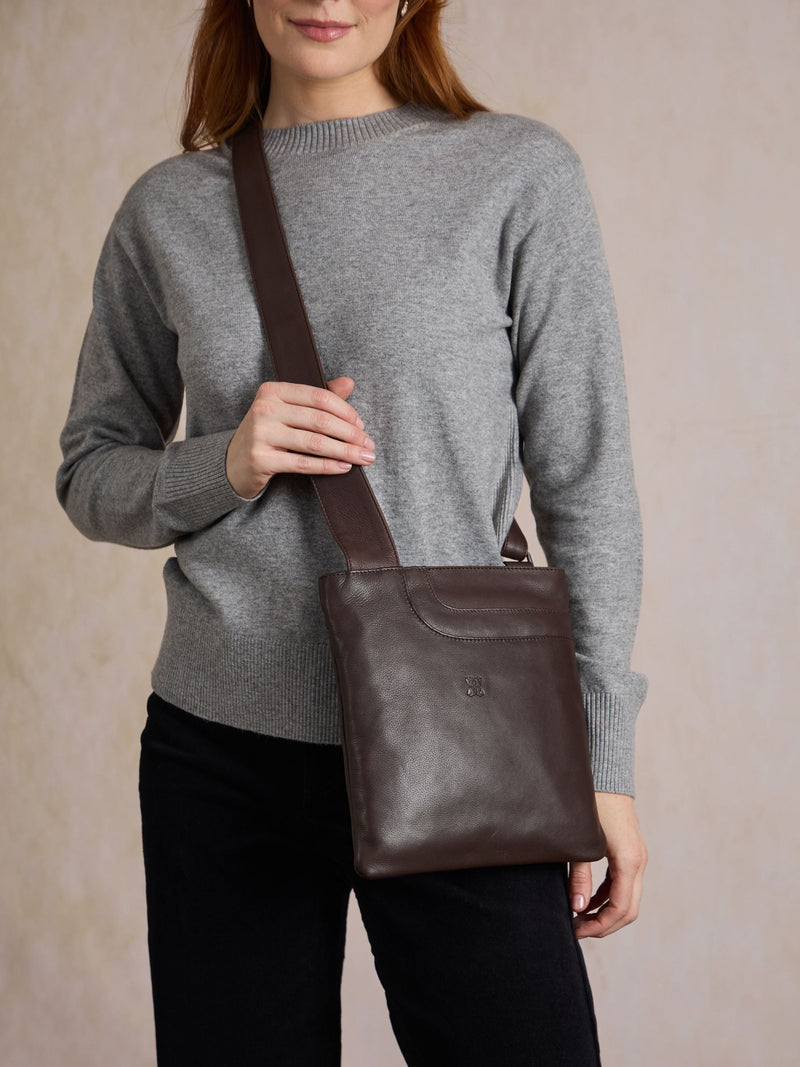 Lakeland Leather Allerdale Navy Blue Cross-Body Bag