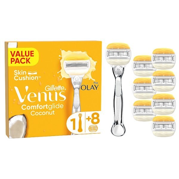 Venus Comfortglide Coconut Plus Olay Razor - 8 Blades GOODS Superdrug   