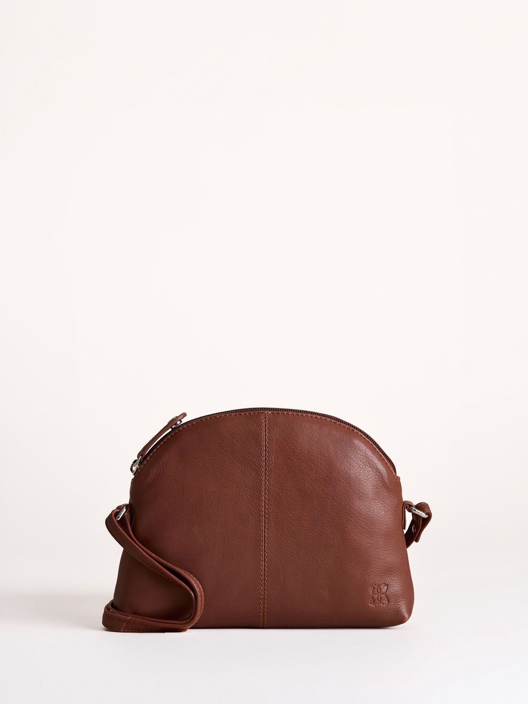 Lakeland Leather Blue Elterwater Curved Cross-Body Bag