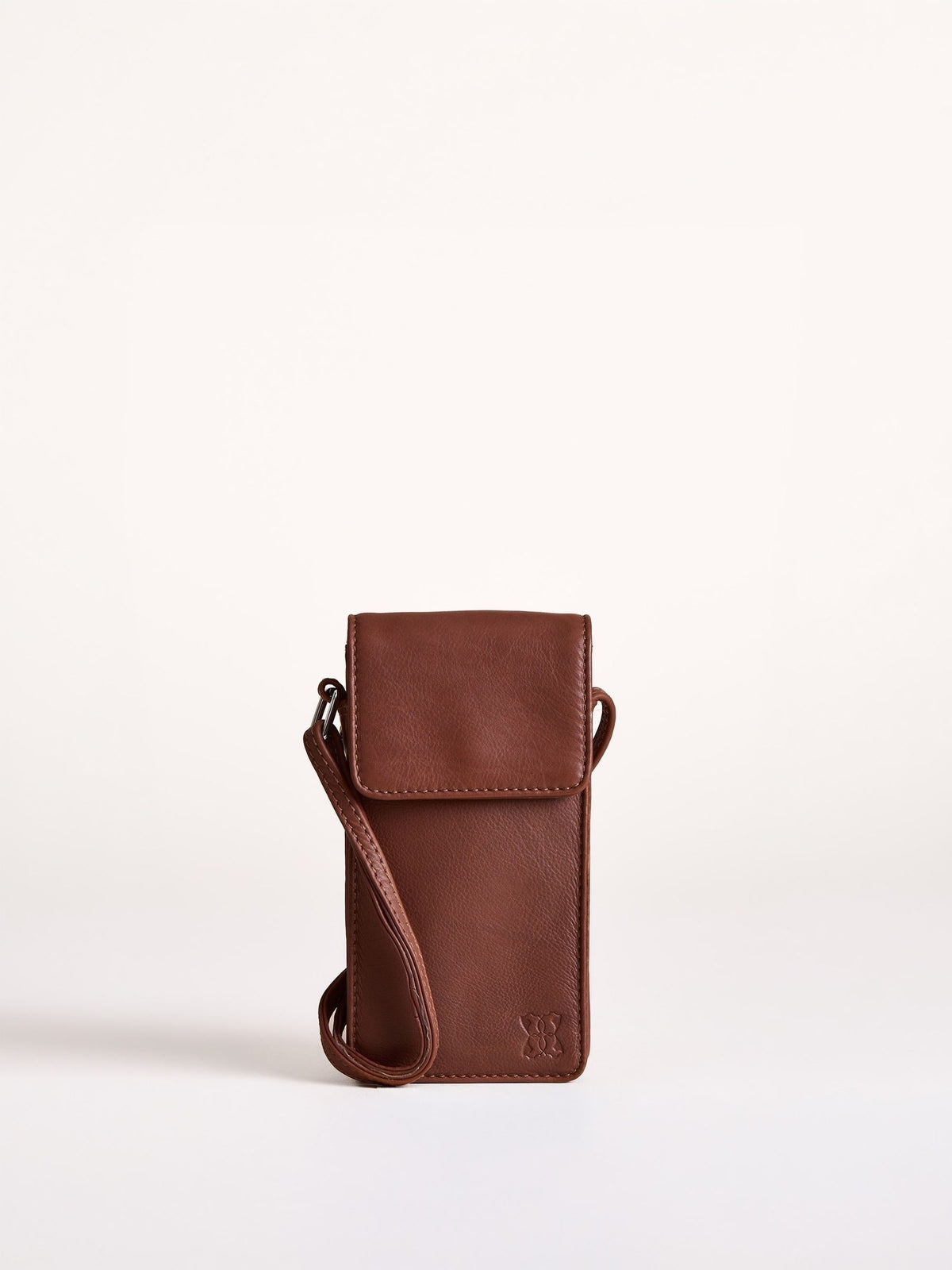 Lakeland Leather Bowness Navy Blue Cross-Body Phone Pouch Bag