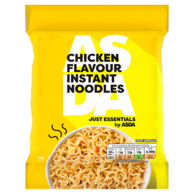 Just Essentials Chicken Flavour Instant Noodles 65g, UK version