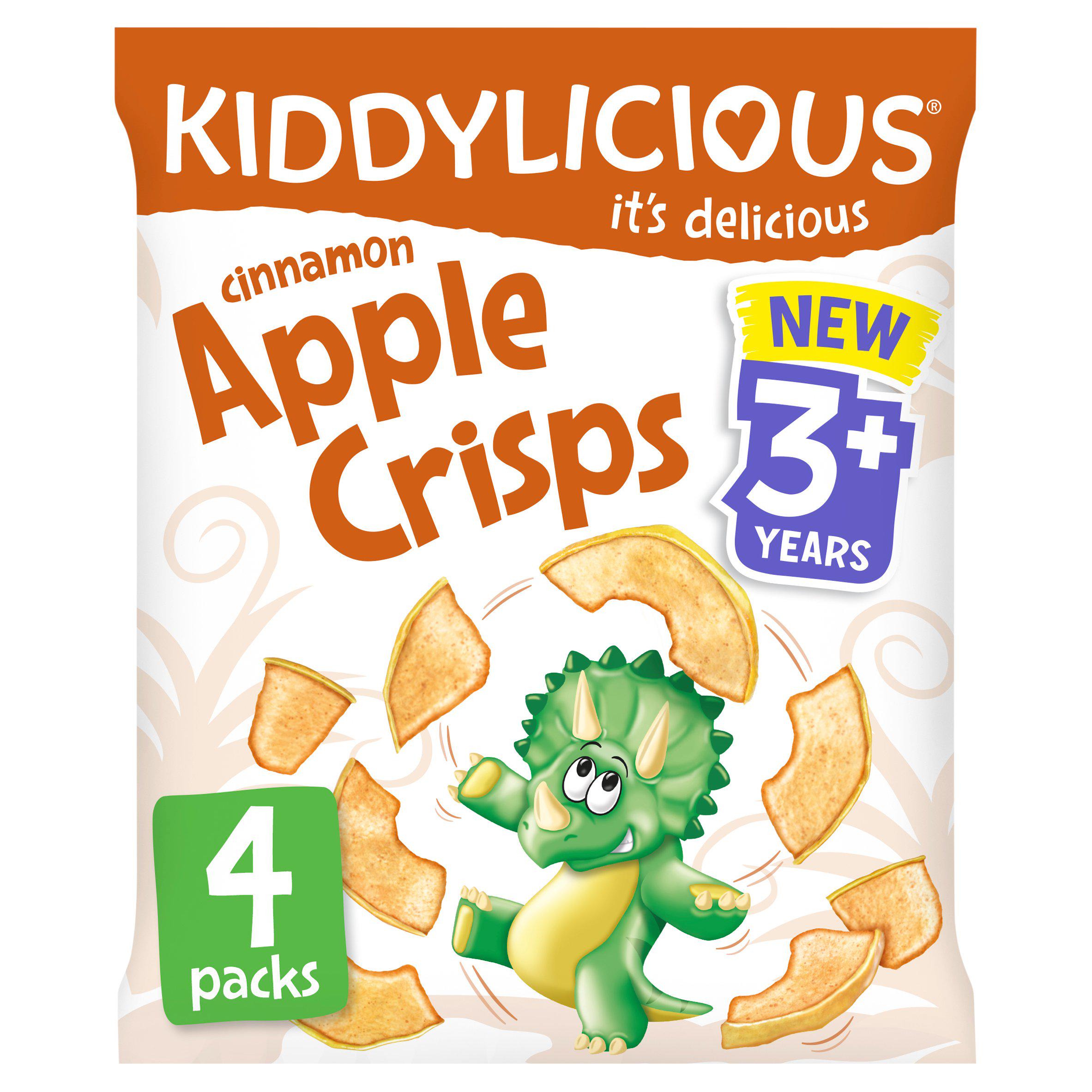 Kiddylicious Cinnamon Apple Crisps Kids Snacks 4x12g GOODS Sainsburys   