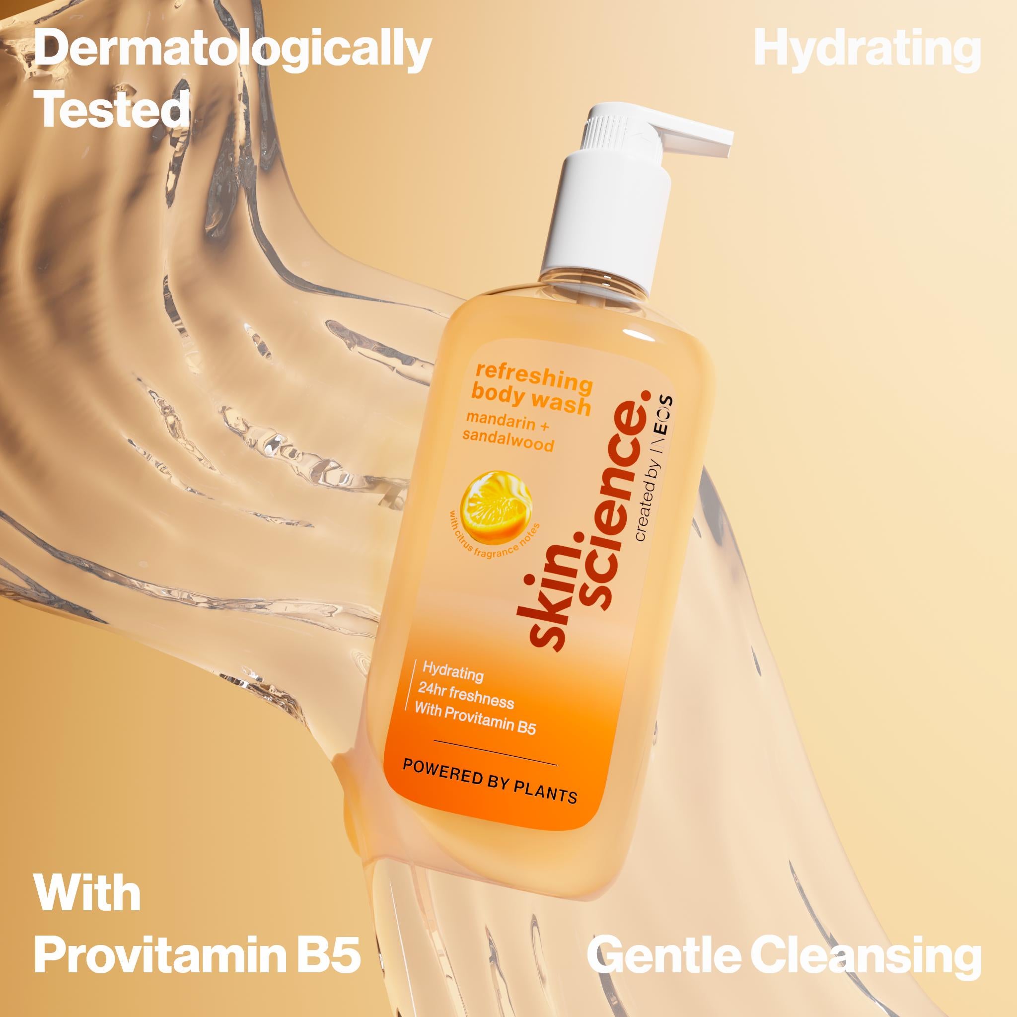 Ineos Skin Science body wash mandarin sandalwood 500ml (British brand)