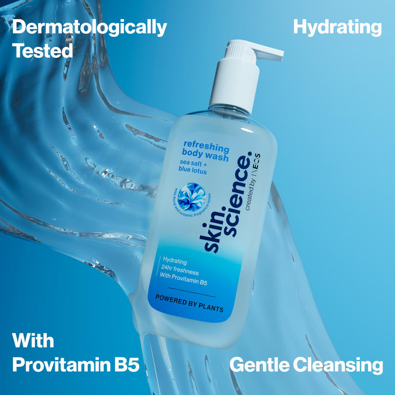 Ineos Skin Science Sea Salt Blue Lotus body wash 500ml, imported from the UK
