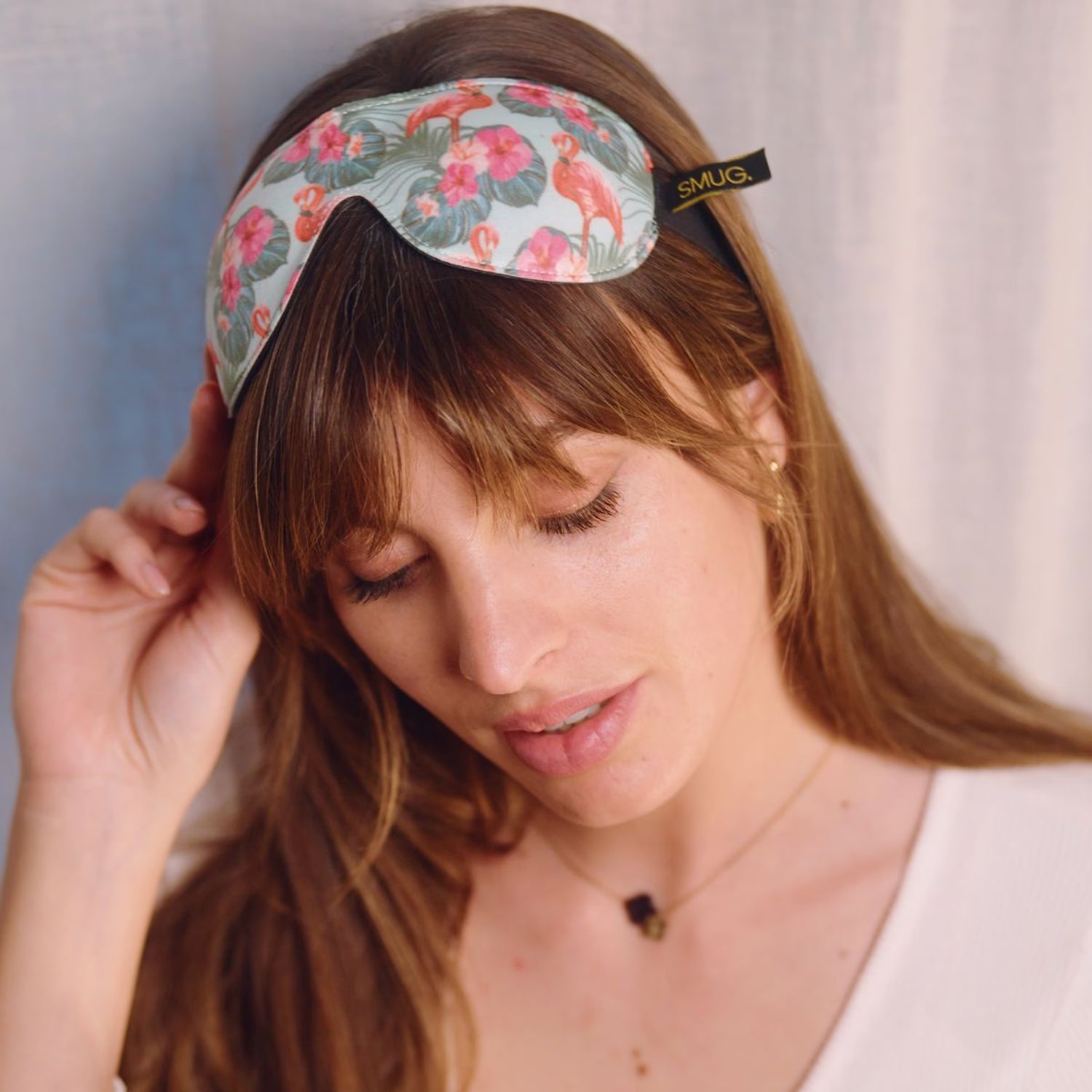SMUG contoured sleep mask Flamingo blackout (British brand)